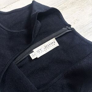 St. John Collection Size 8 Black Knit Sleeveless Dress